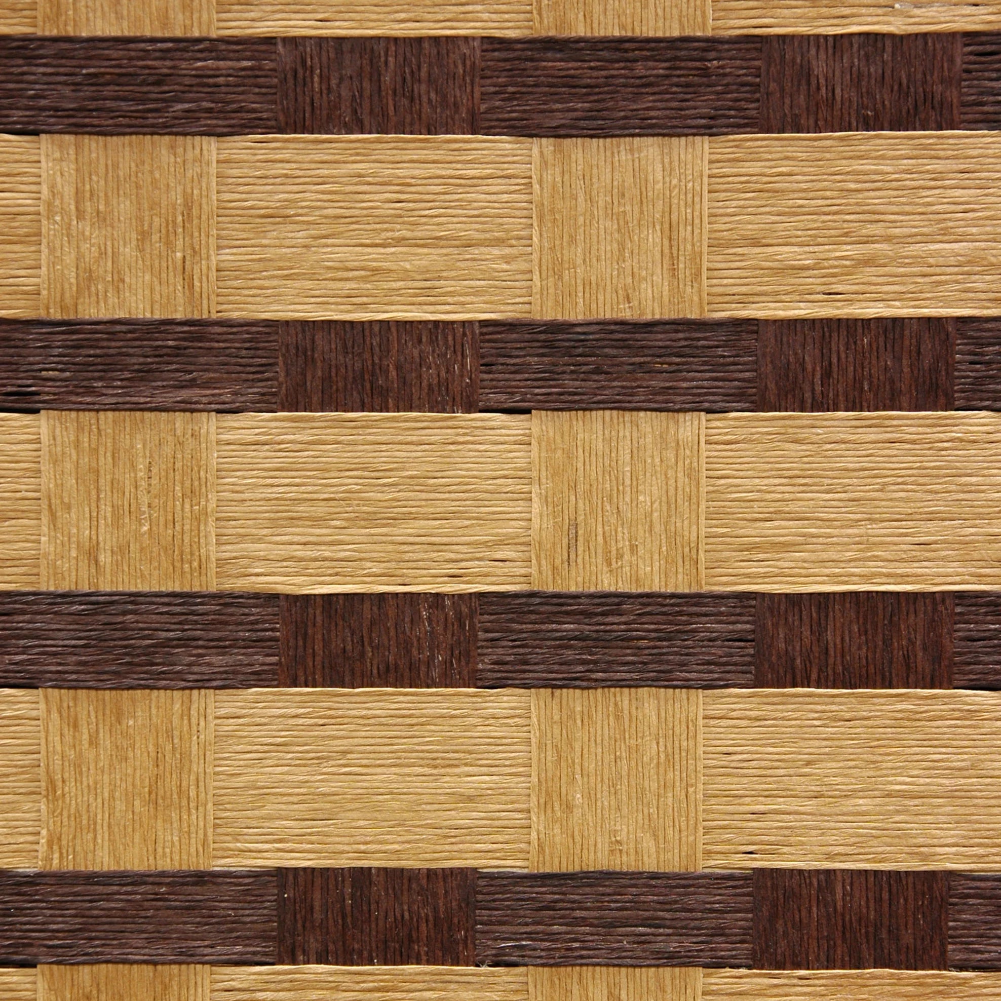 6 ft. Tall Two Tone Natural Fiber Room Divider - 4 Panel H396