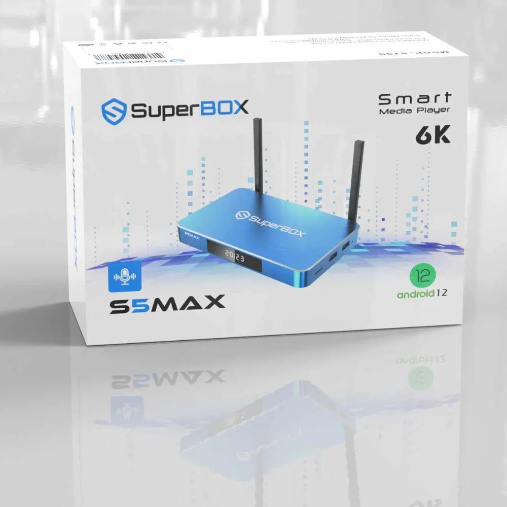 Super bundle Box S5 Max 8K HDMI, Backlit keyboard Remote with voice remote Control X68369
