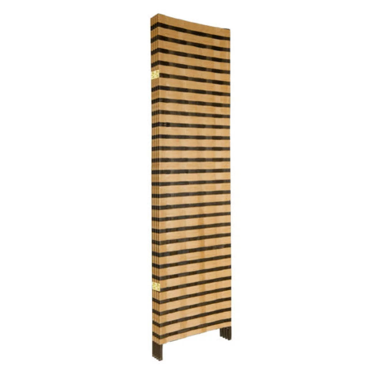 6 ft. Tall Two Tone Natural Fiber Room Divider - 4 Panel H396
