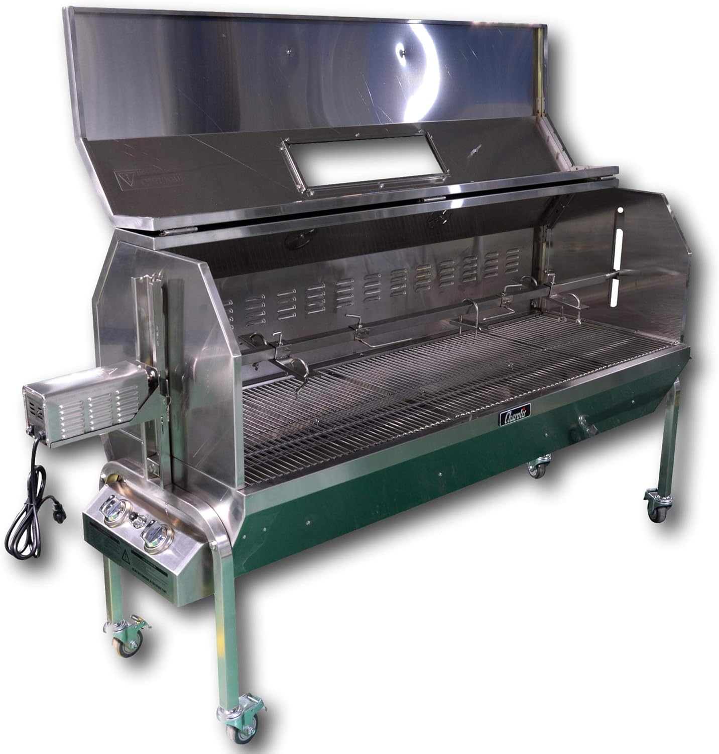 52" Propane Charcoal Stainless Steel BBQ Rotisserie X23892