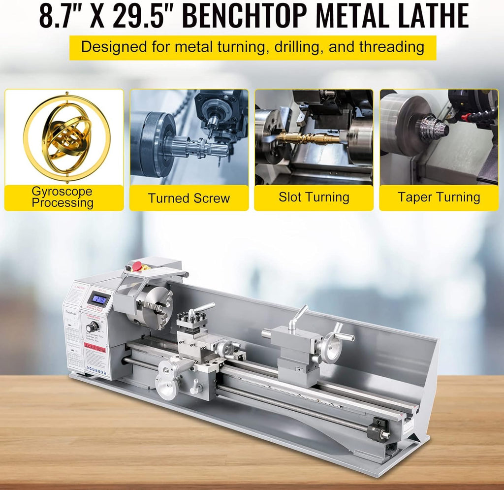 8.7 x 29.5 Inch 750W Metal Lathe B363