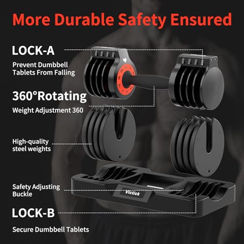 25/55lb Pair Adjustable Dumbbells Set with Anti-Slip Metal Handle R969