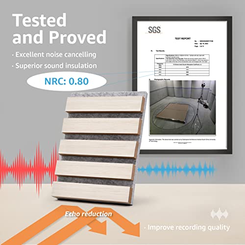 White Elm 3D Fluted Acoustic Panel B545