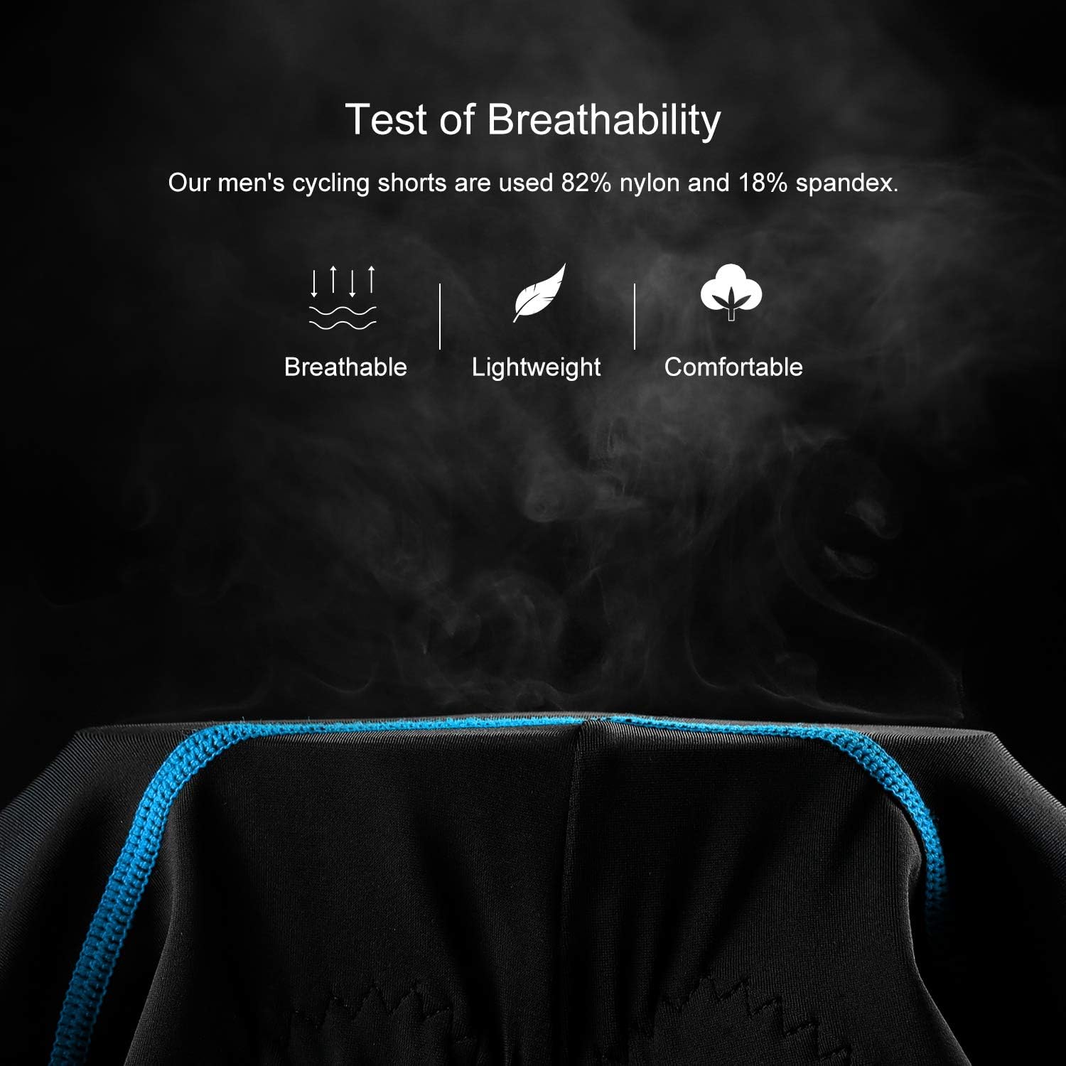 3D Padded Blue Cycling Shorts L6516