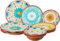 12 pc Melamine Dinnerware Set F40285