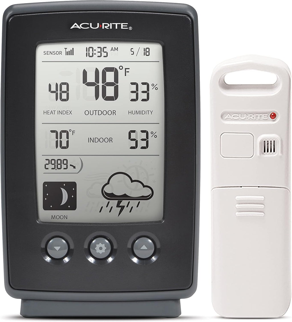 Digital Weather Forecaster with Indoor/Outdoor Temperature, Humidity, and Moon Phase E272303