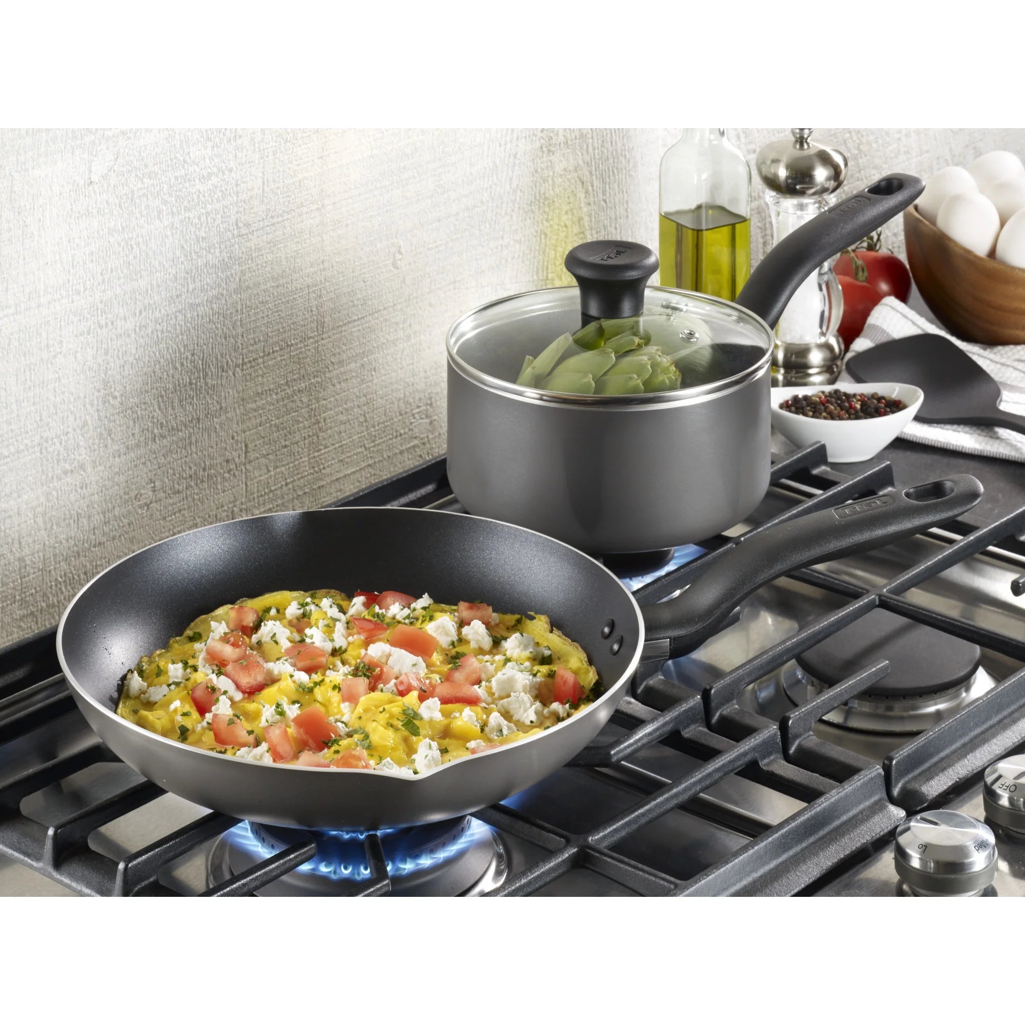 10 Piece Non-Stick Black Cookware Set L64451