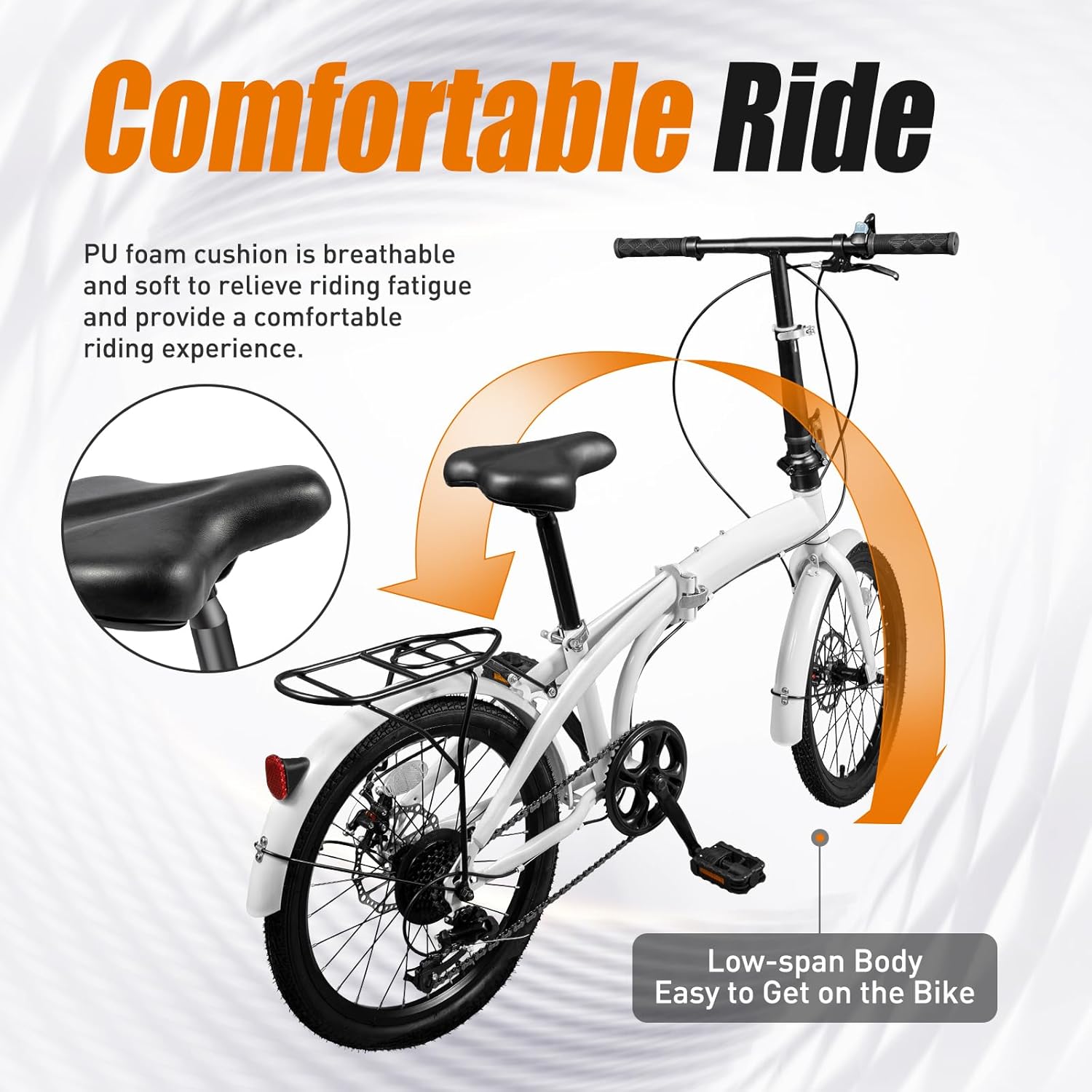 20 Inch High Carbon Steel Folding Bike with 7-Speed Gears R639489