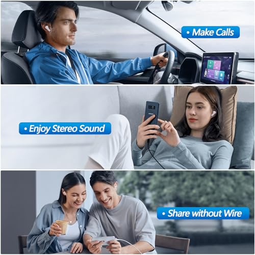 Wireless Earbuds Bluetooth 5.3 Headphones with Microphone Black O9166