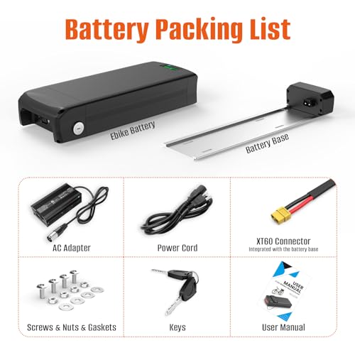 52V 72V 20AH 25AH 28.8AH Waterproof Lithium Battery with Rack C631126
