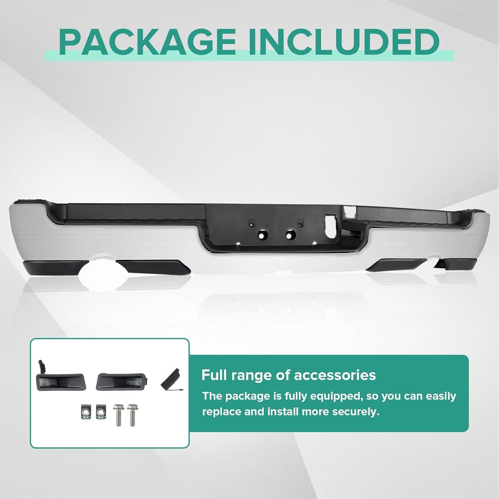 Steel Chrome Rear Step Bumper Assembly X380736