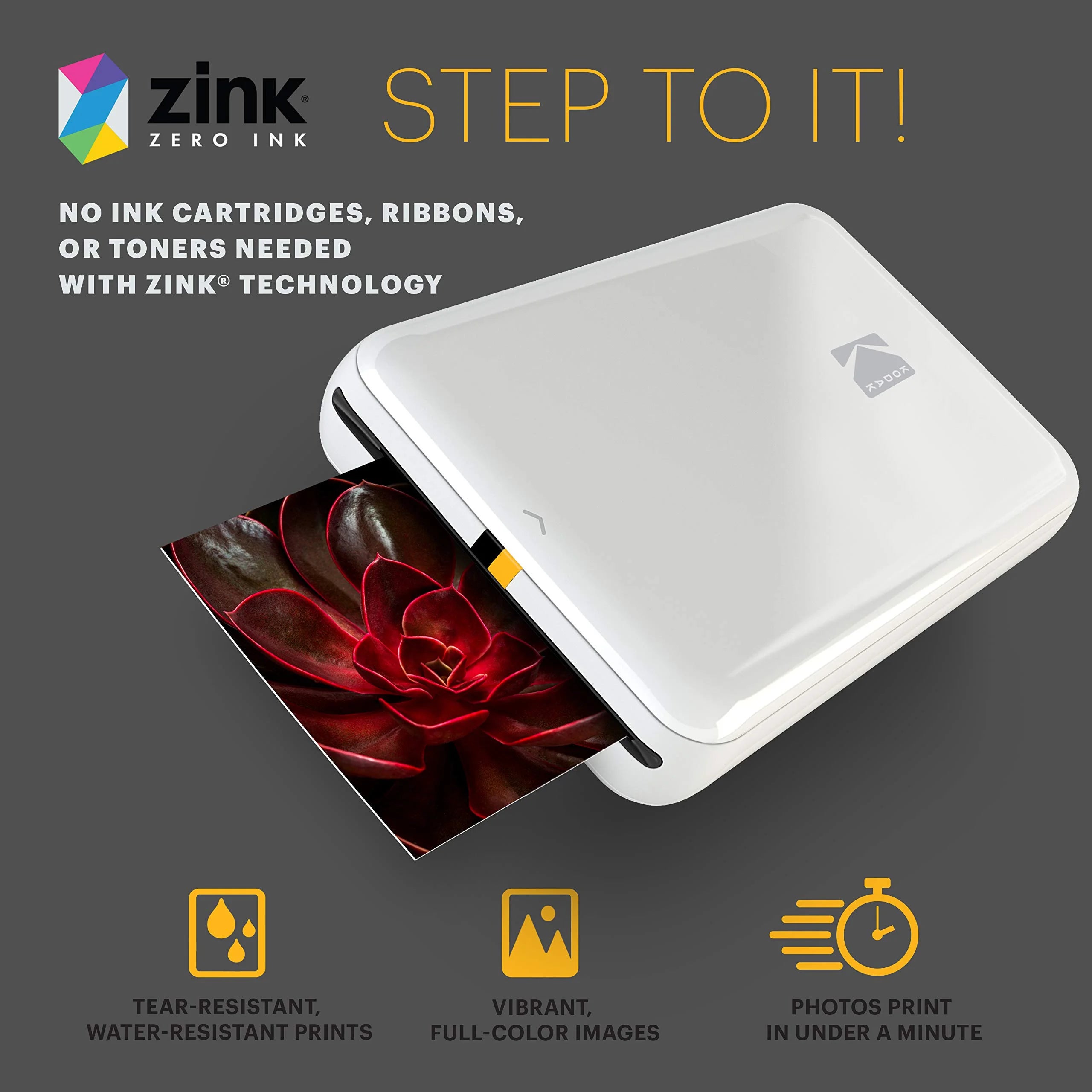 Mobile Instant Photo Printer Go Bundle (White) F8278