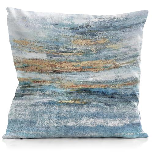 Nav Blue Decorative Abstract Pillow Covers 18x18 M89670