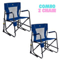 Royal Blue Mesh Outdoor Rocking Chair 2 Pack I226