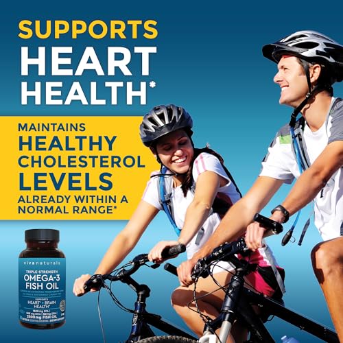 Triple Strength Omega 3 Fish Oil Supplement - 2500 mg with EPA, DHA, DPA - 90 Softgels M1756