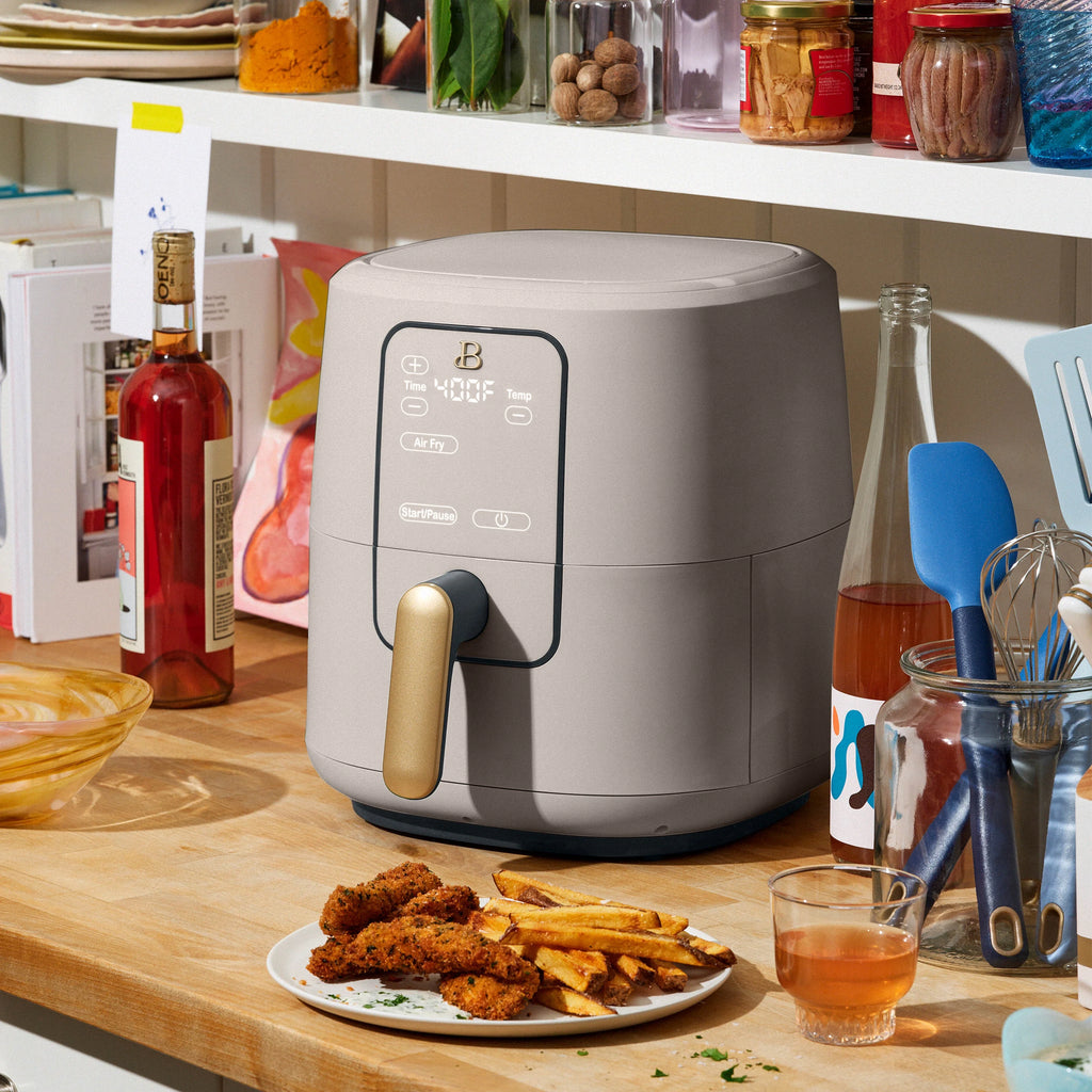 6 Qt Air Fryer with Touch-Activated Display, Porcini Taupe E82755