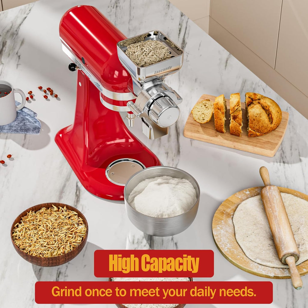 All Metal Grain Mill Attachment for KitchenAid Stand Mixer V78602