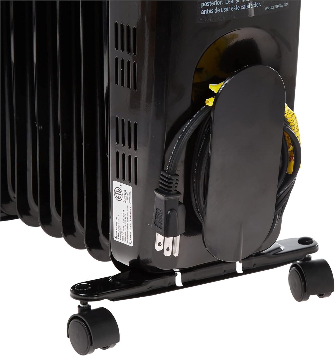 Black Electric Oil Filled Radiator Heater B7284