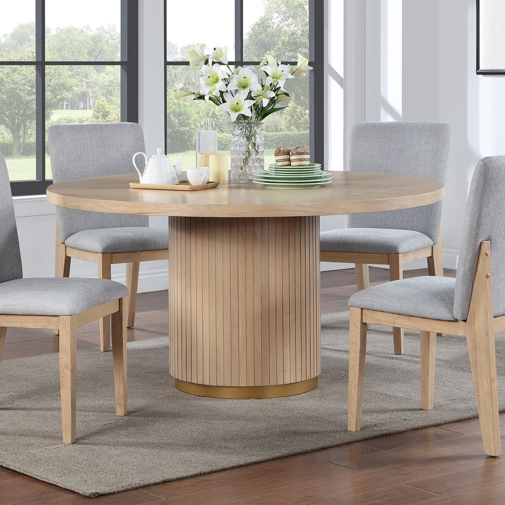 59'' Round Wood Dining Table M1979