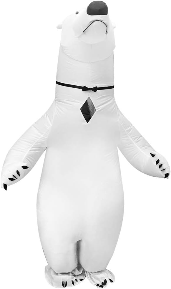 White Inflatable Polar Bear Costume W506097