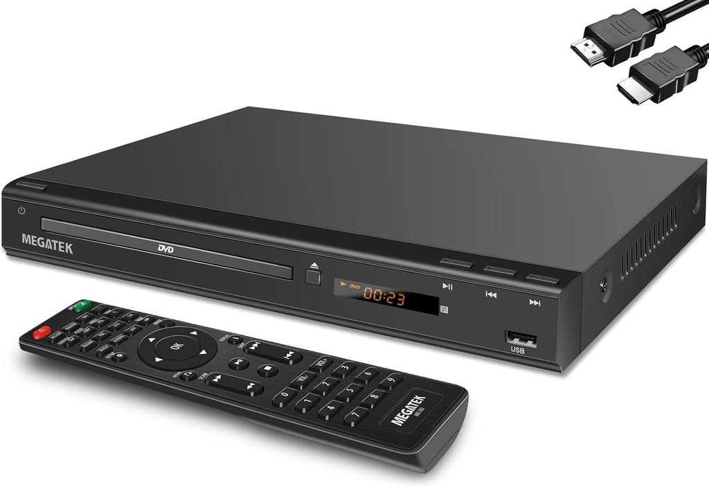 Region-Free DVD Player with HDMI, USB Port, Metal Casing, Remote A32083