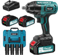 1000Nm Cordless Impact Wrench with 2X 4.0Ah Batteries Q56066