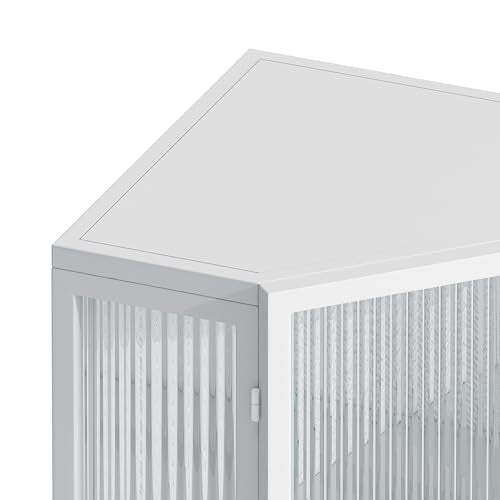 22.25" Glass Display Cabinet with Tempered Glass Door & Storage Shelves (2 Tier-Black) I74387