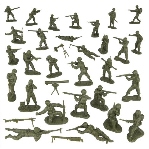 33pc OD Green Plastic Army Soldier Figures M1949