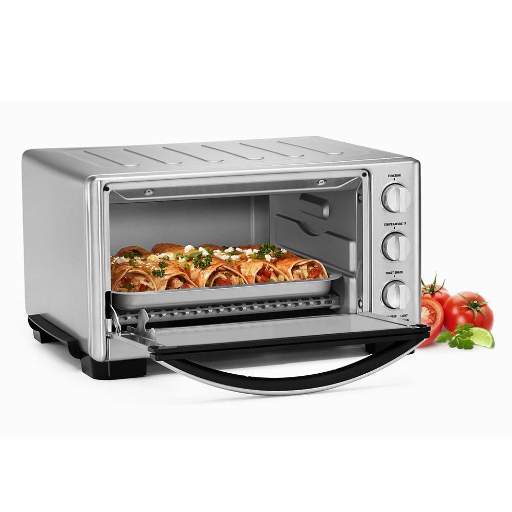 Silver Toaster Oven Broiler with Interior Light U8121