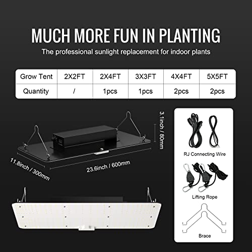 200W Full Spectrum Dimmable LED Grow Light J13567