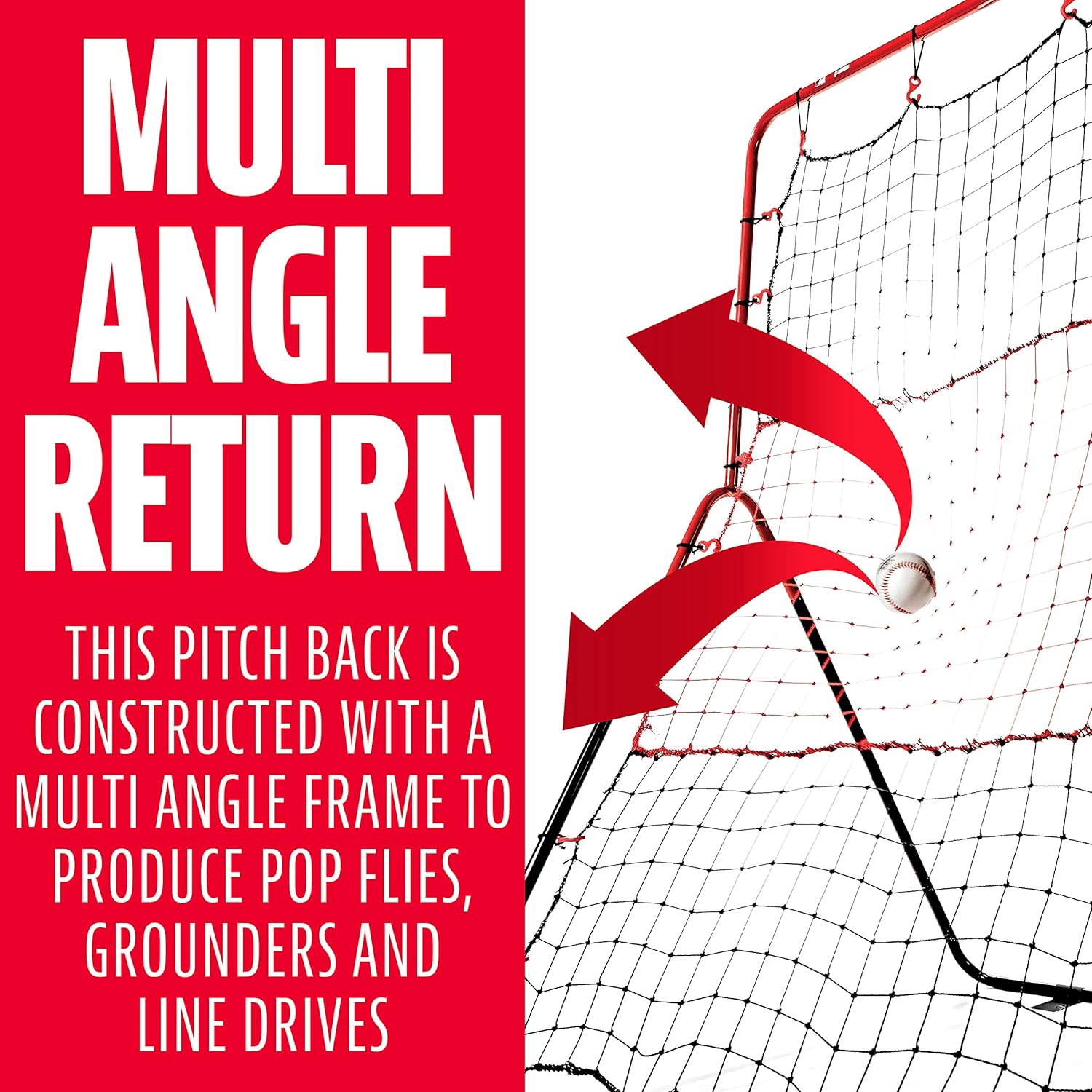 3-Way Baseball Softball Rebounder Net H19499