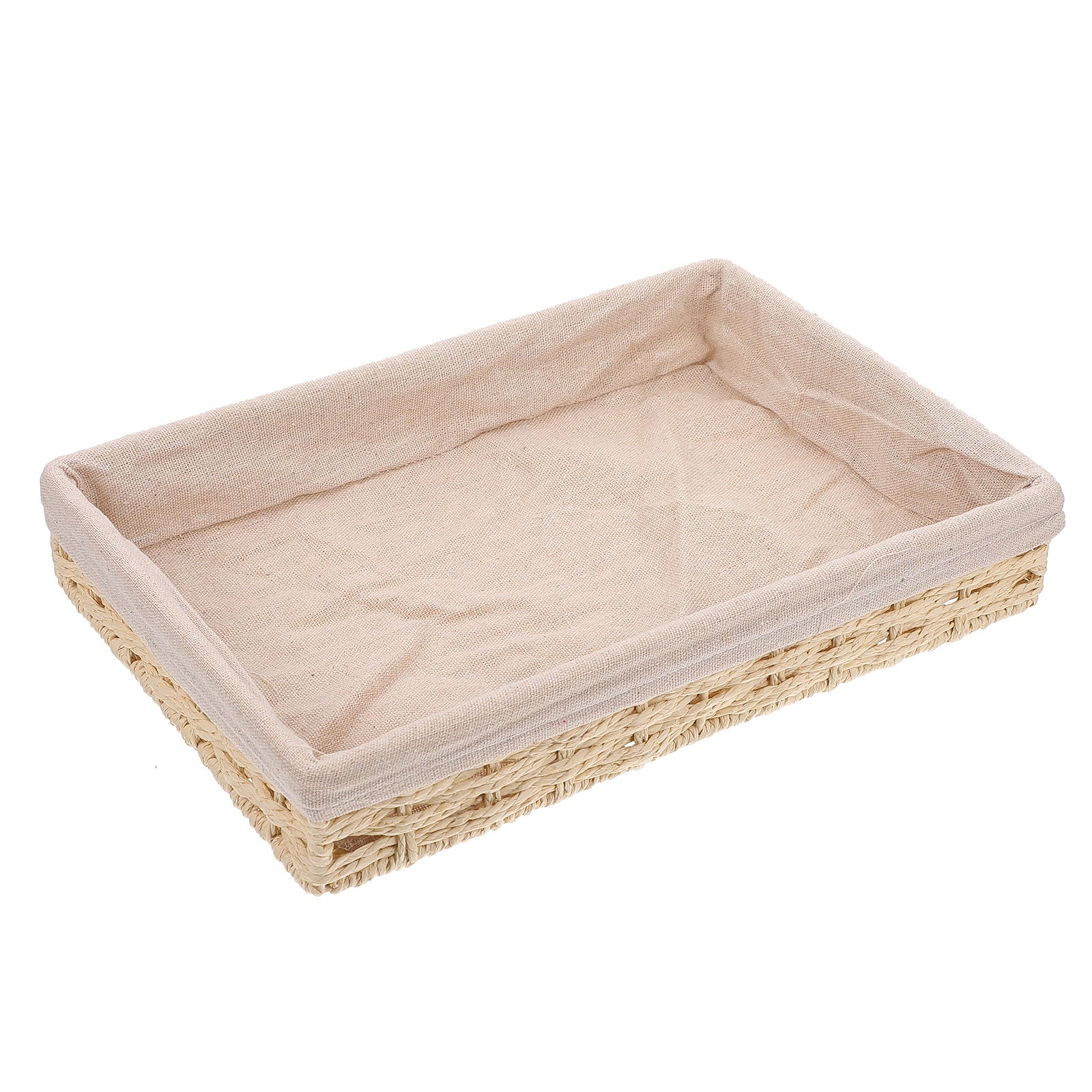 Beige Woven Rattan Storage Boxes Q1603