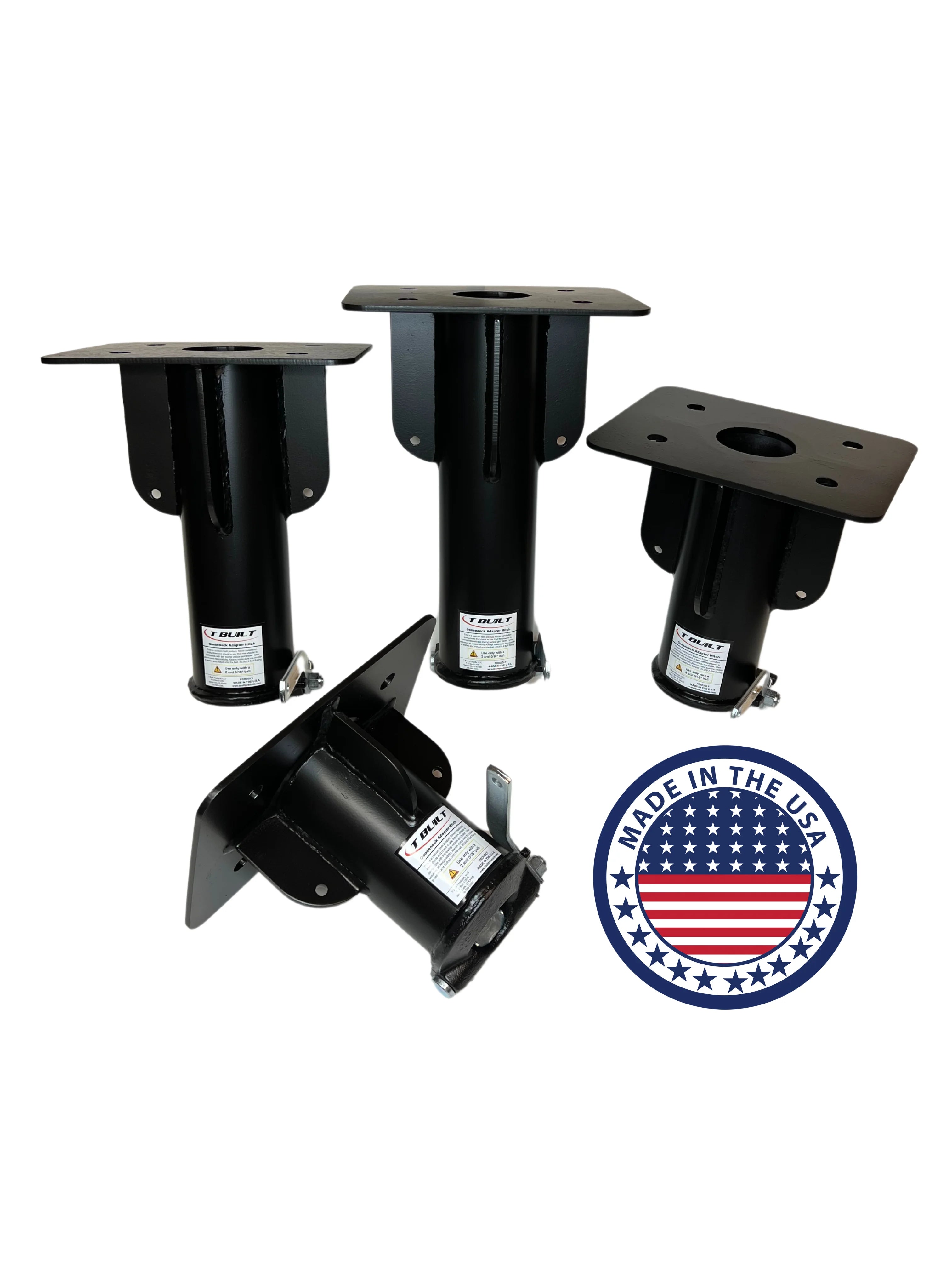 15" Fifth Wheel to Gooseneck Adapter with Self-Latching Coupler Q75768