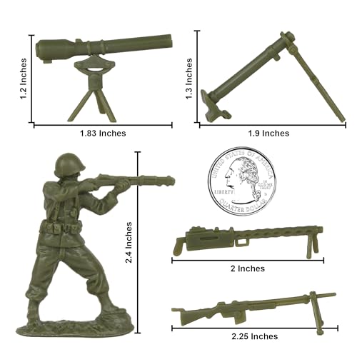 33pc OD Green Plastic Army Soldier Figures M1949