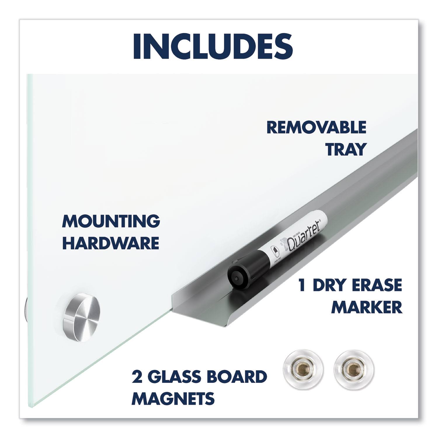 Glass Magnetic Dry-Erase Board V2331