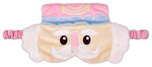 Satin-Lined Embroidered Fleece Sleep Mask H722