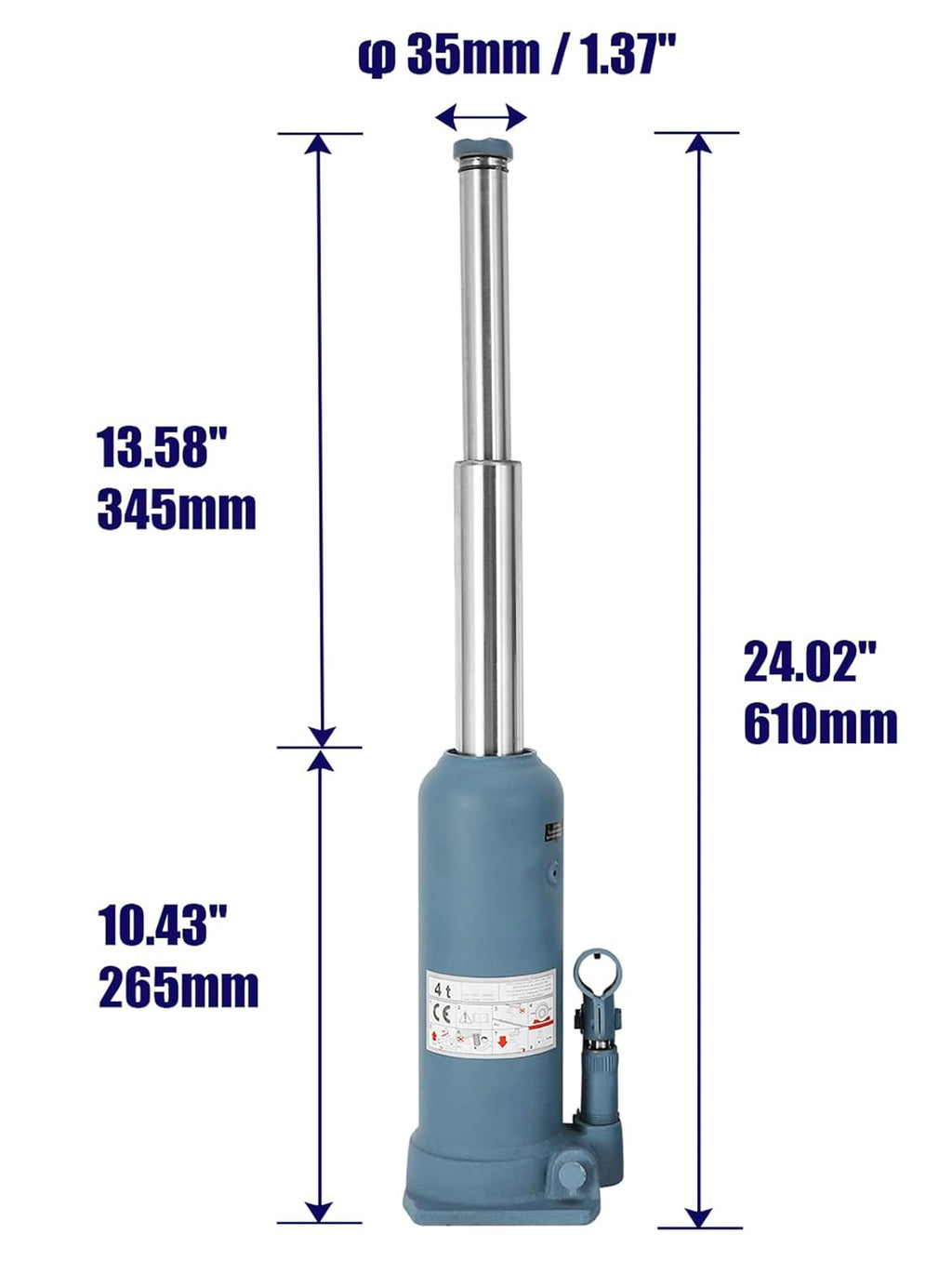 4 Ton Bottle Jack Hydraulic Bottle Jack M71077