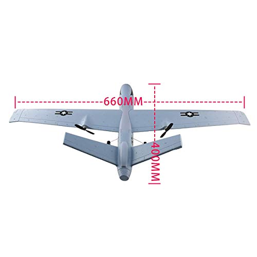 2.4Ghz 2 Channels RC Plane with 2 Batteries, Wingspan 660mm C5312