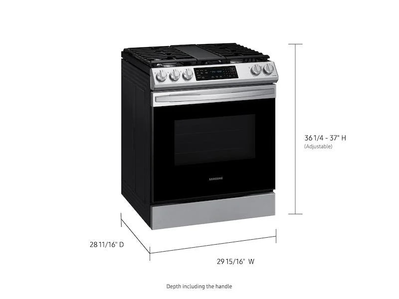 6.0 cu. ft. Smart Slide-in Gas Range with Convection in Stainless Steel I294561