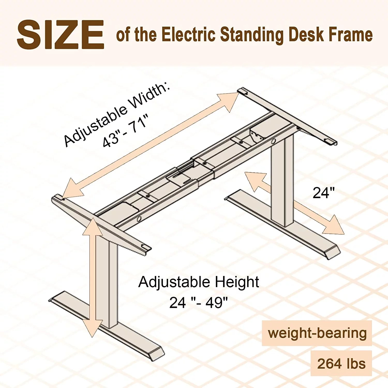 Black Dual Motor Electric Standing Desk Frame Q68951