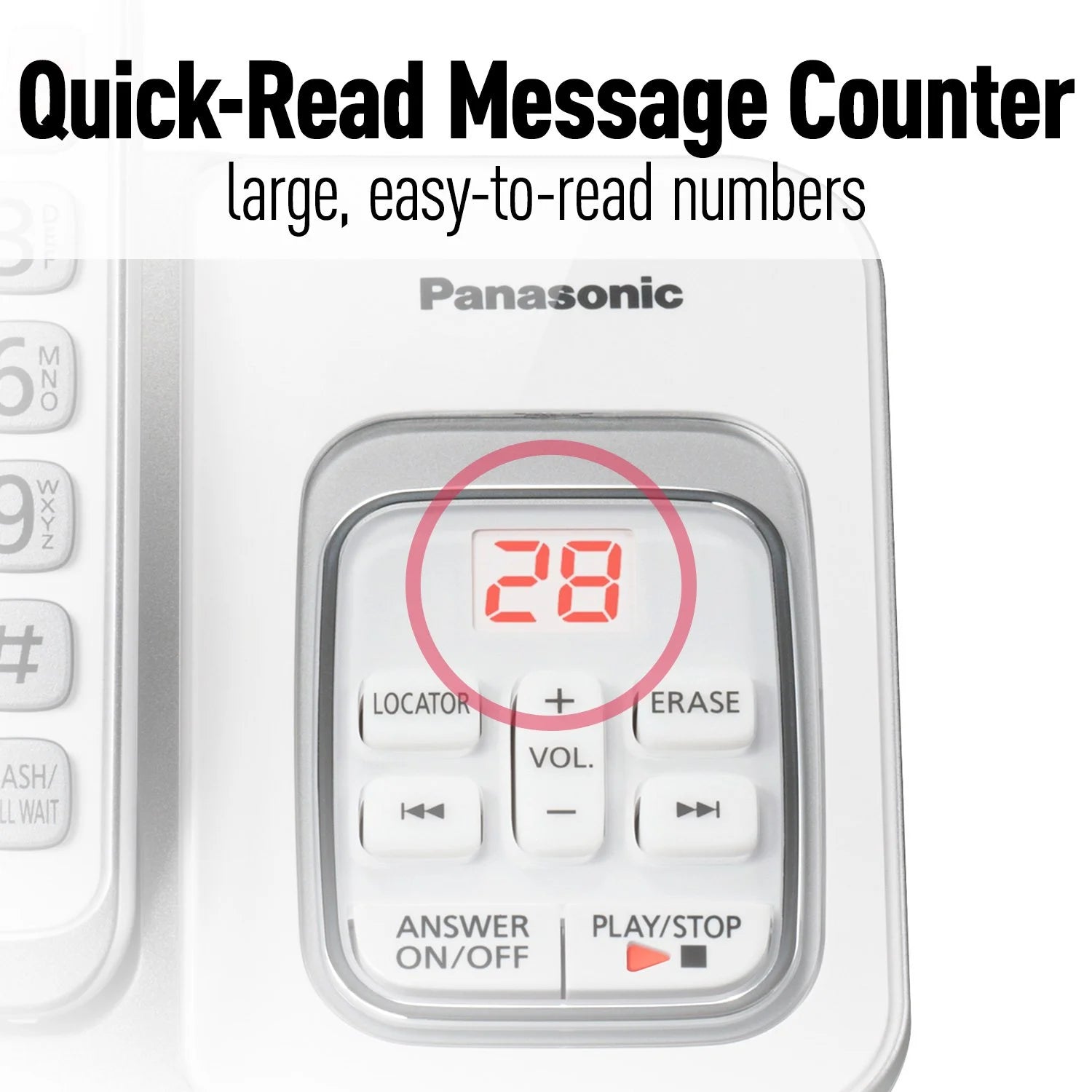 Expandable Cordless Phone System with Answering Machine and Call Block - 3 Cordless Handsets T487