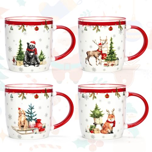 Set of 4 Christmas Mugs, 11 Oz N392492