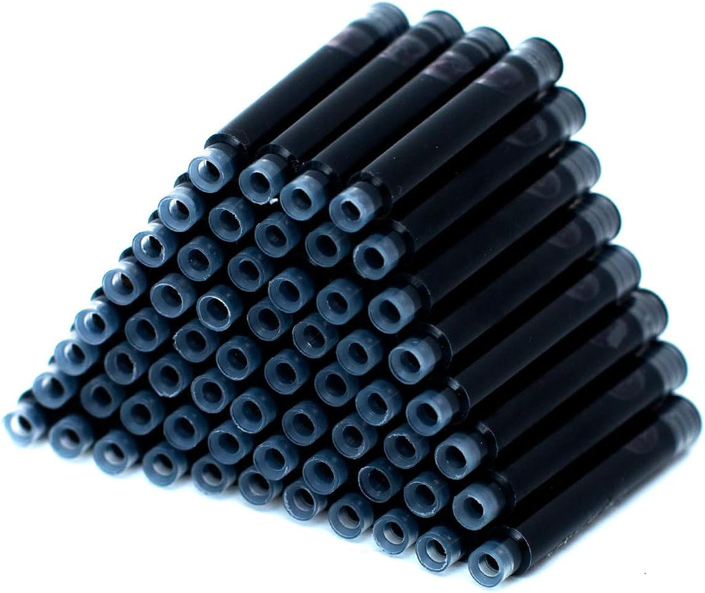 60 Count Black Fountain Pen Ink Refill Cartridges C452