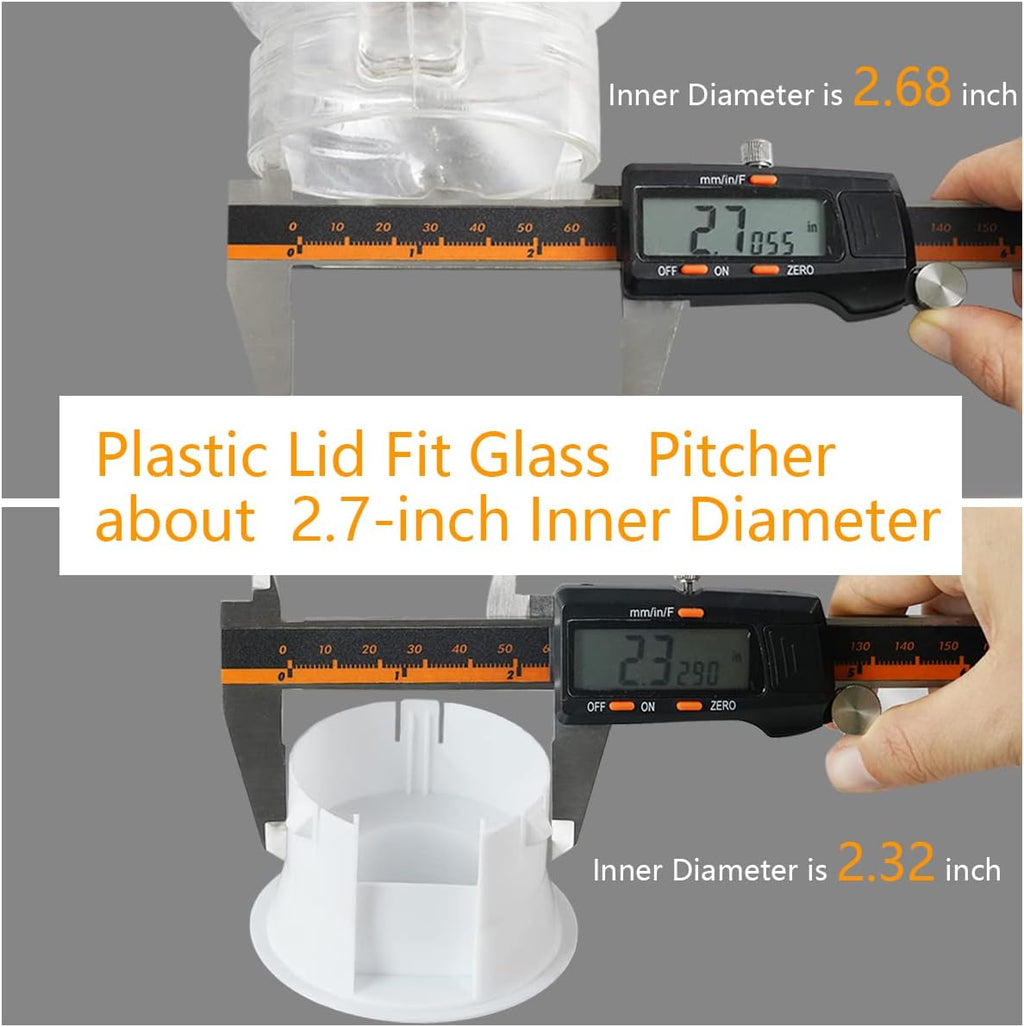 White 2 Pieces Water Pitcher Lids X867