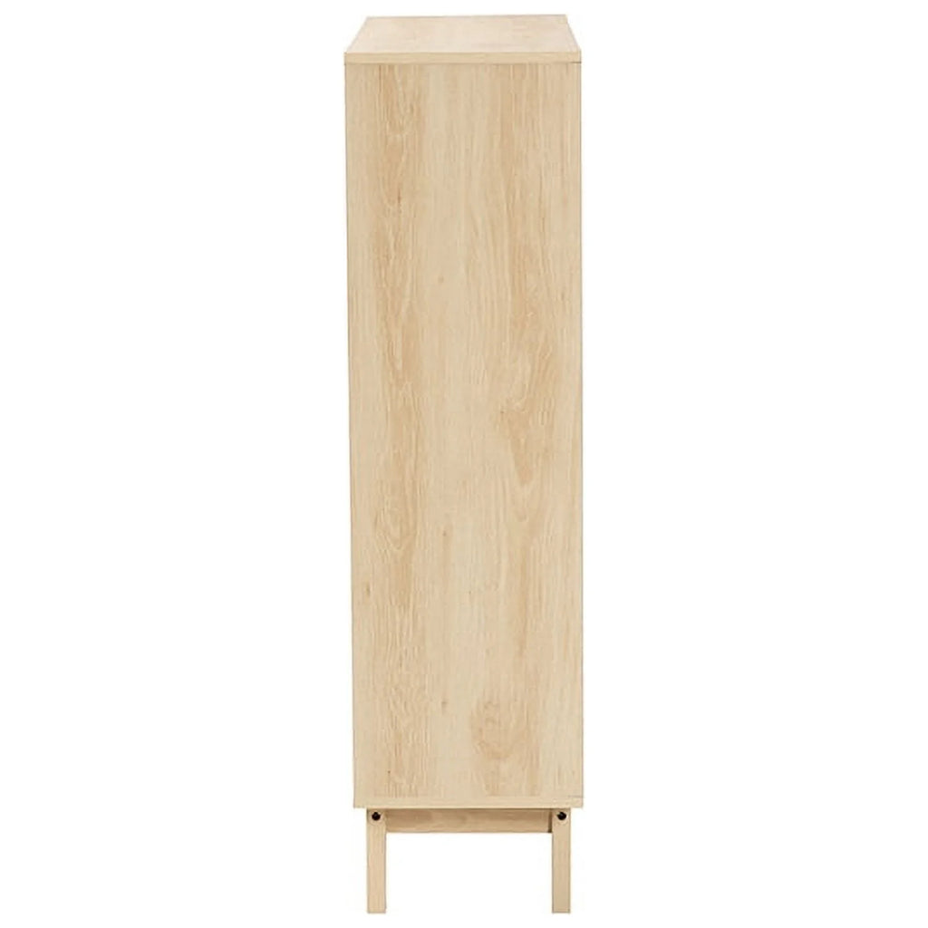 Oak Brown Finished Wood Bookshelf N163