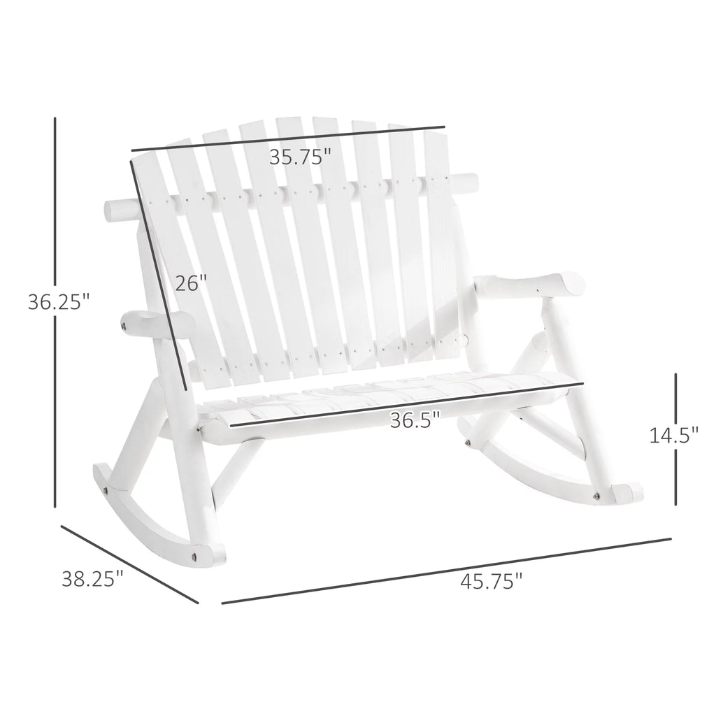 2-Person Wood Rocking Chair T40650