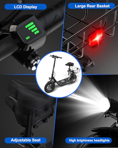 800W Peak Motor Foldable Electric Scooter with Seat K535874