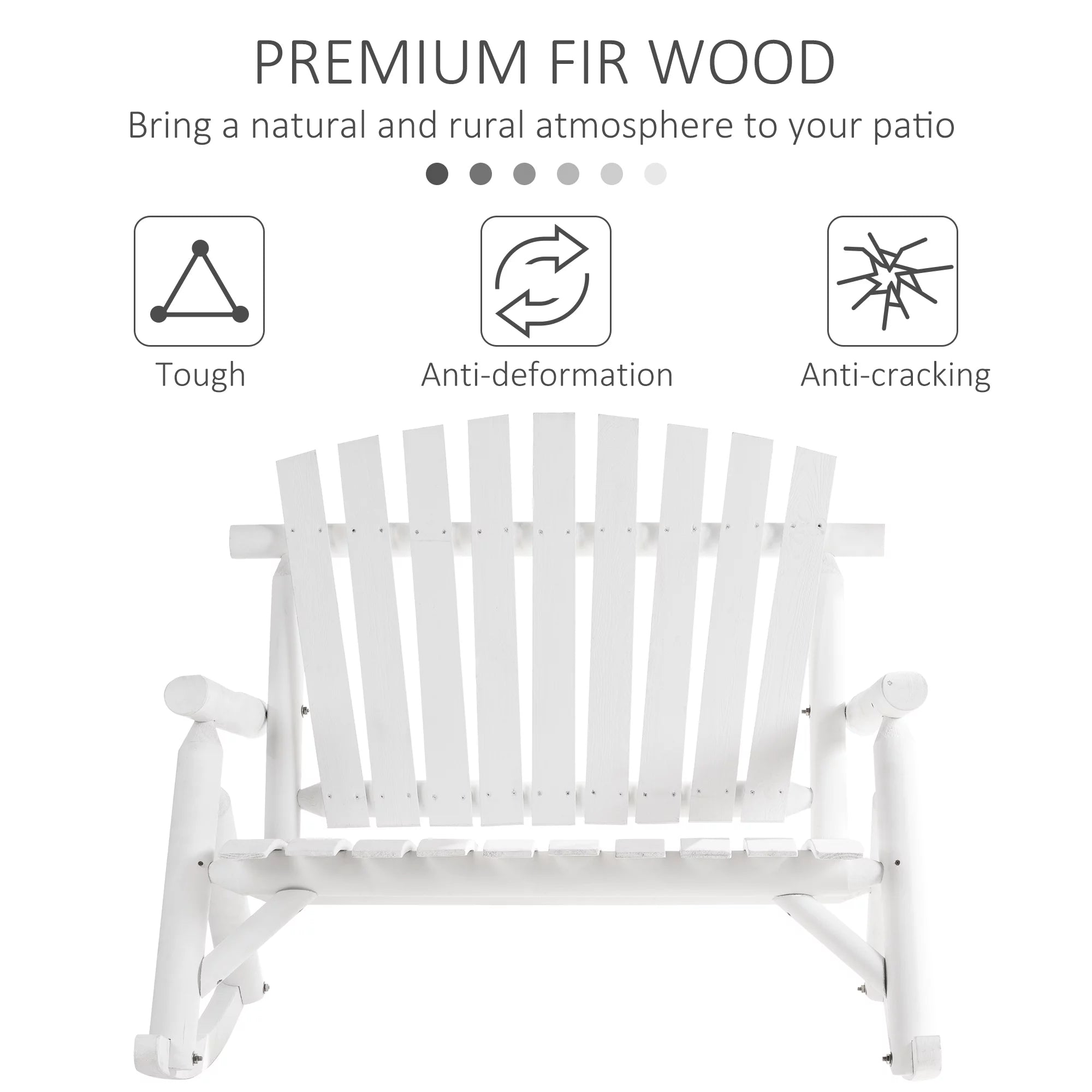 2-Person Wood Rocking Chair T40650