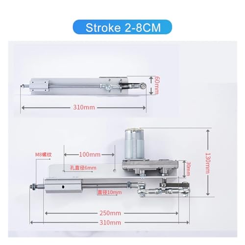 Electric Linear Actuator DC 12V/24V Stroke 30-150MM with Speed Controller A483