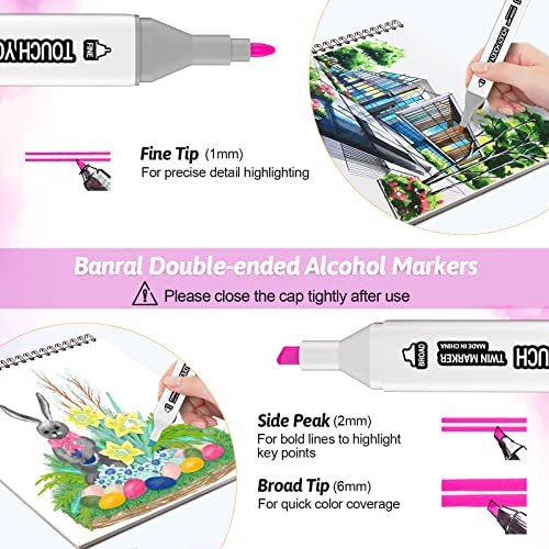 120 Colors Dual Tip Alcohol Based Art Markers C812